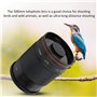 Objectif de Miroir Téléobjectif pour Appareil Photo Objectif de Miroir Téléobjectif Professionnel 500 Mm F8 avec Adaptateur de M