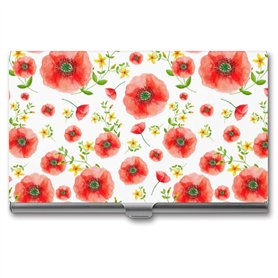 Niapessel Porte-cartes de visite fin et portable en métal pour homme et femme
