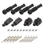 Anlseiod Kit Connecteurs mâles femelles voiture étanche à 2 broches compatible avec 1J0973702, 1J0973802, 6N0906102, connecteurs