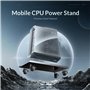 Support pour CPU Support de processeur en acier avec roulette de verrouillage, boîte de rangement for PC à roulettes mobile, sup