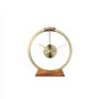 Linmeas-753 Horloge de Table Horloge de Table créative en métal et Bois Massif