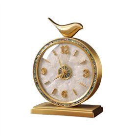 Linmeas-753 Horloge de Table Horloge de Table Moderne en Laiton