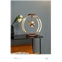 Yinj9562fg Horloge de Table Horloge de Table créative en métal et Bois Massif, Style Minimaliste, dorée, idéale for la décoratio