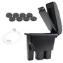 GNXfixt Accoudoir central - Boîte de rangement - Compatible avec Jimny JB64 JB74 2018-2023 - Accessoires - Noir - Avec port de c