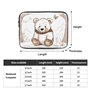JKDGOJ Housse antichoc pour ordinateur portable de 10" - Motif ours blanc marron - Pour homme et femme - Voyage d'affaires, bure