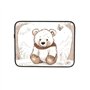JKDGOJ Housse antichoc pour ordinateur portable de 10" - Motif ours blanc marron - Pour homme et femme - Voyage d'affaires, bure