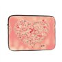 JKDGOJ Housse de protection antichoc pour ordinateur portable de 33 cm - Motif cœur et fleurs - Pour homme et femme - Pour voyag