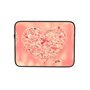 JKDGOJ Housse de protection antichoc pour ordinateur portable de 33 cm - Motif cœur et fleurs - Pour homme et femme - Pour voyag