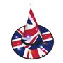 Hgvcse Chapeau de sorcière avec drapeau d'Halloween - Chapeau de sorcière à LED - Accessoire de costume de Noël ou d'anniversair
