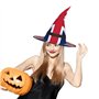 Hgvcse Chapeau de sorcière avec drapeau d'Halloween - Chapeau de sorcière à LED - Accessoire de costume de Noël ou d'anniversair