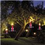 Hgvcse Chapeau de sorcière avec drapeau d'Halloween - Chapeau de sorcière à LED - Accessoire de costume de Noël ou d'anniversair