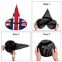 Hgvcse Chapeau de sorcière avec drapeau d'Halloween - Chapeau de sorcière à LED - Accessoire de costume de Noël ou d'anniversair