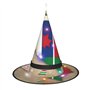 Hgvcse Chapeau de sorcière Map02 avec drapeau d'Halloween - Chapeau de sorcière LED - Accessoire de costume de Noël ou d'anniver