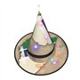 Hgvcse Chapeau de sorcière Map02 avec drapeau d'Halloween - Chapeau de sorcière LED - Accessoire de costume de Noël ou d'anniver