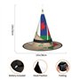 Hgvcse Chapeau de sorcière Map02 avec drapeau d'Halloween - Chapeau de sorcière LED - Accessoire de costume de Noël ou d'anniver