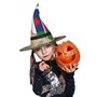 Hgvcse Chapeau de sorcière Map02 avec drapeau d'Halloween - Chapeau de sorcière LED - Accessoire de costume de Noël ou d'anniver