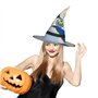 Hgvcse Chapeau de sorcière Map01 avec drapeau d'Halloween - Chapeau de sorcière à LED - Accessoire de costume de Noël ou d'anniv