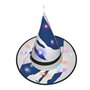 Hgvcse Chapeau de sorcière Map04 avec drapeau des îles d'Halloween - Chapeau de sorcière LED - Accessoire de costume de Noël ou 