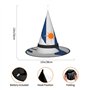 Hgvcse Chapeau de sorcière Map04 avec drapeau des îles d'Halloween - Chapeau de sorcière LED - Accessoire de costume de Noël ou 