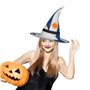Hgvcse Chapeau de sorcière Map04 avec drapeau des îles d'Halloween - Chapeau de sorcière LED - Accessoire de costume de Noël ou 
