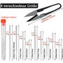 Deudy Kit de 12 aiguilles à coudre pour cuir - Aiguille triangulaire non aiguisée - Aiguille à coudre à la main - Pour tapisseri