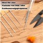 Deudy Kit de 12 aiguilles à coudre pour cuir - Aiguille triangulaire non aiguisée - Aiguille à coudre à la main - Pour tapisseri
