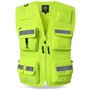 POSEDWRA Gilet réfléchissant Gilet de Pompier d'urgence Gilet de Sauvetage Routier volontaire Gilet Multi-Poches Combinaison réf
