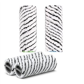 SUPENG Lot de 4 rouleaux de pierre gris compatibles avec les nettoyeurs de sols durs robustes compatibles avec Karcher FC7 FC7 P