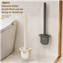 Toilettes Brosse de Toilette en Silicone à Usage Domestique, Fixation Murale, sans Angle Mort, Outil de Salle de Bain à Long Man