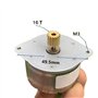XTXTX Micro réducteur 1 Moteur Pas à Pas à Aimant Permanent 7,5 degrés 42 mm 24 V CC 42 x 23,8 mm 16 Dents engrenage 2 Phases 4 