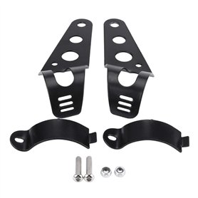Support de Phare Moto 33-43 mm Support Phare Moto Universel N-oir Pour Chopper Moto Fighter Tube Street Racer pour Chopper Cafe