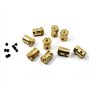 Axe Serré Adaptateur en laiton d'alésage de 5mm, coupleur d'accouplement d'arbre Hexagonal for roues de voiture Robot avec conne