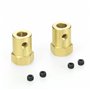 Axe Serré Adaptateur en laiton d'alésage de 5mm, coupleur d'accouplement d'arbre Hexagonal for roues de voiture Robot avec conne