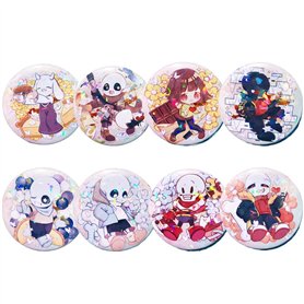 8 Pcs Under Tale Badge Pins