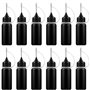 Bouteille de compression de pointe d'aiguille, 12pcs 10 ml pointe précision Applicateur Bouteille, bouteilles colle en plastique