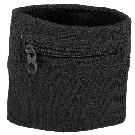 Bracelet de Portefeuille Unisexe Bracelet de Sport Doux Respirant avec Poche à glissière pour Courir la Marche à Pied Gym(Noir)