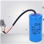 350MFD, CD60 350uf 250V AC, condensateur de démarrage de moteur, condensateur de fonctionnement, avec fil pour compresseur d'air
