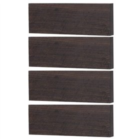 4 Pièces MX0126D Échelles de Couteau en Ébène Échelles de Poignée en Bois Lisse Bricolage Accessoires de Instrument de Musique I