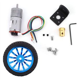 Boaby Kit de voiture intelligente bricolage encodeur moteur à engrenages avec support de montage Kit de roue 65mm pour Robot de