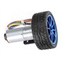 Boaby Kit de voiture intelligente bricolage encodeur moteur à engrenages avec support de montage Kit de roue 65mm pour Robot de 