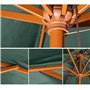 GHMYU Parasols 2,7 m Nulle de Soleil de Patio extérieur, Grand Parasol de Jardin en Aluminium Cauvet de la canopée légère protec