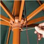 GHMYU Parasols 2,7 m Nulle de Soleil de Patio extérieur, Grand Parasol de Jardin en Aluminium Cauvet de la canopée légère protec