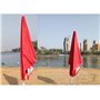 8 côte Patio Patio extérieur Parasol Parapluie avec mécanisme d'incl
