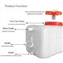 TINGMIAN Récipient de stockage d'eau avec robinet, réservoir d'eau d'extérieur en plastique de qualité alimentaire pour camping,