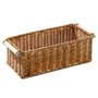 Imitation Basket rattan 12x6x4 pouces panier en osier creux avec poignée en bois pain rectangulaire pour les légumes de fruits d