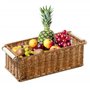 Imitation Basket rattan 12x6x4 pouces panier en osier creux avec poignée en bois pain rectangulaire pour les légumes de fruits d