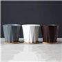 Pot de fleurs Pots de plantes simples en céramique de couleur unie, grand avec plateau, Pots de fleurs à motif prismatique, plan