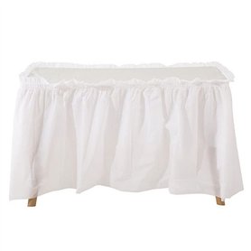 Stakee Jupe De Table Blanche 1pc Table Imperméable Table en Plastique Jupe Épreuve D'huile Complexe Rectangulaire pour Fête De B