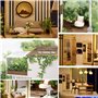 erhumama Nouveau Style Chinois Duplex Villa Musique Maison de poupée avec Housse Anti-poussière Kits de Meubles DIY Maison de po