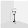 LUOYAOB Lampes solaires rétro for pelouse, poteaux hauts, éclairage d'extérieur vintage étanche à LED for jardin, colonne lumine